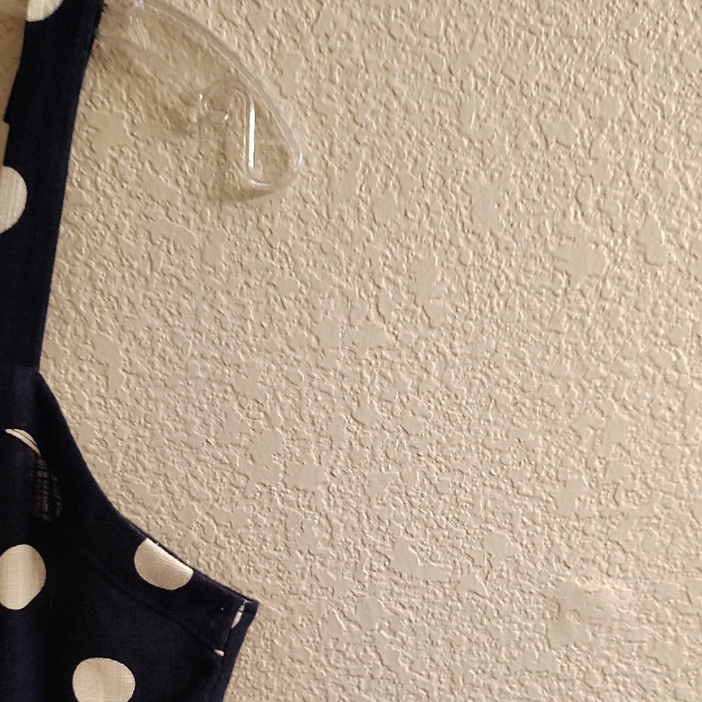 Monteau Sleeveless Polka Dot Linen Midi Dress Black White Sz L Dress B11  X - Picture 6 of 12